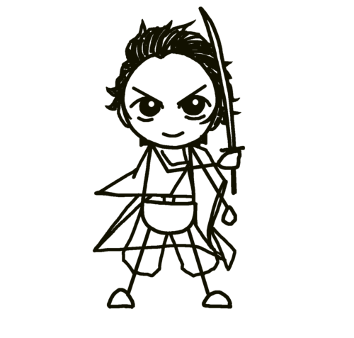 棒人間で 鬼滅の刃 竈門炭治郎の描き方 イラストで伝える 見せる 考える誰でも描けるイラストプレゼン研究所