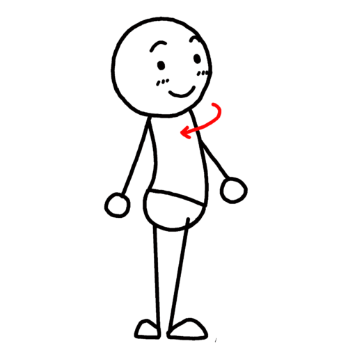 身体をねじる棒人間 の描き方 イラストで伝える 見せる 考える誰でも描けるイラストプレゼン研究所