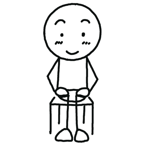 腕脚は線で描く 座る 棒人間の描き方 イラストで伝える 見せる 考える誰でも描けるイラストプレゼン研究所