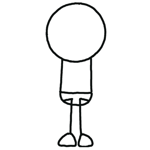 腕脚は線で描く 座る 棒人間の描き方 イラストで伝える 見せる 考える誰でも描けるイラストプレゼン研究所