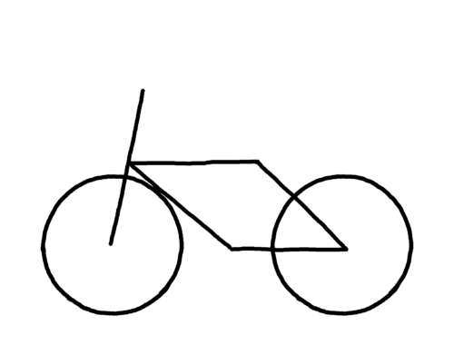 自転車に乗る棒人間の描き方 イラストで伝える 見せる 考える誰でも描けるイラストプレゼン研究所