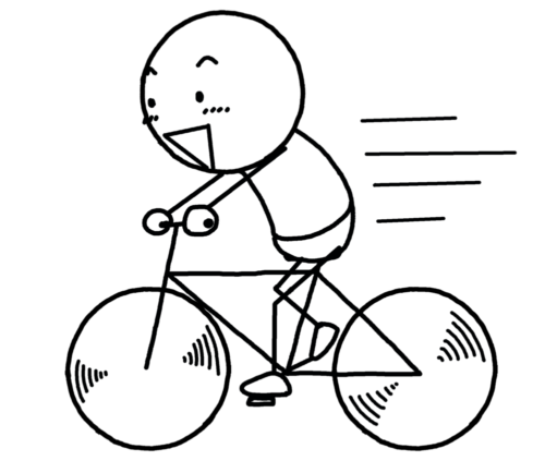 自転車に乗る棒人間の描き方 イラストで伝える 見せる 考える誰でも描けるイラストプレゼン研究所