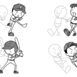 棒人間で誰でも描ける！！野球の手描きイラスト4選！