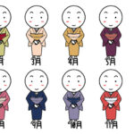 日本の伝統色＠十二か月の「誕生色」と棒人間