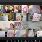 笑顔がいっぱい！オンライン似顔絵体験会