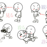 「みる」棒人間