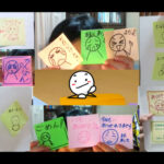 描いてみよう！付箋と棒人間