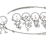 縄跳びをする棒人間