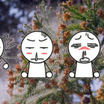 花粉症の季節の棒人間