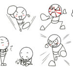 いろいろ「切る」棒人間