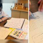お母さんの隣で描く、中学生の棒人間ノート